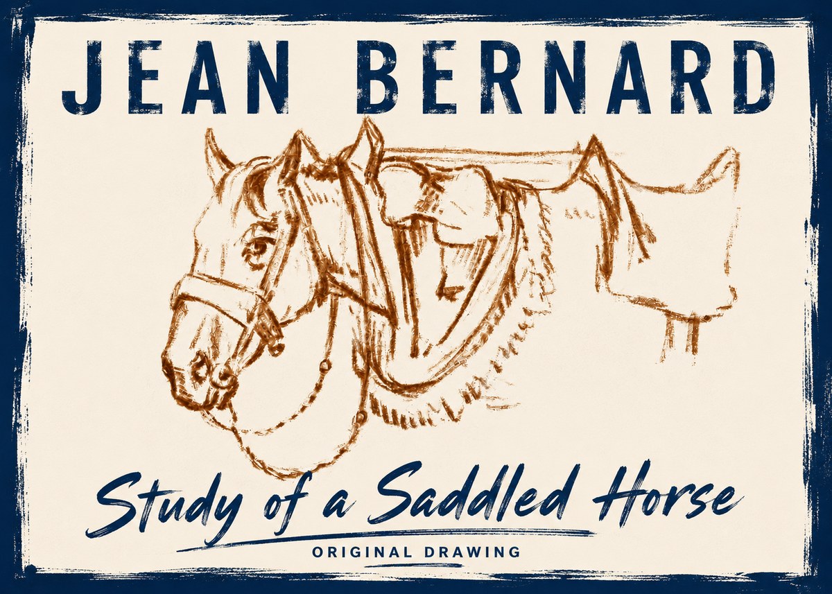 Jean Bernard Study of a Horse VII No6 - Poster