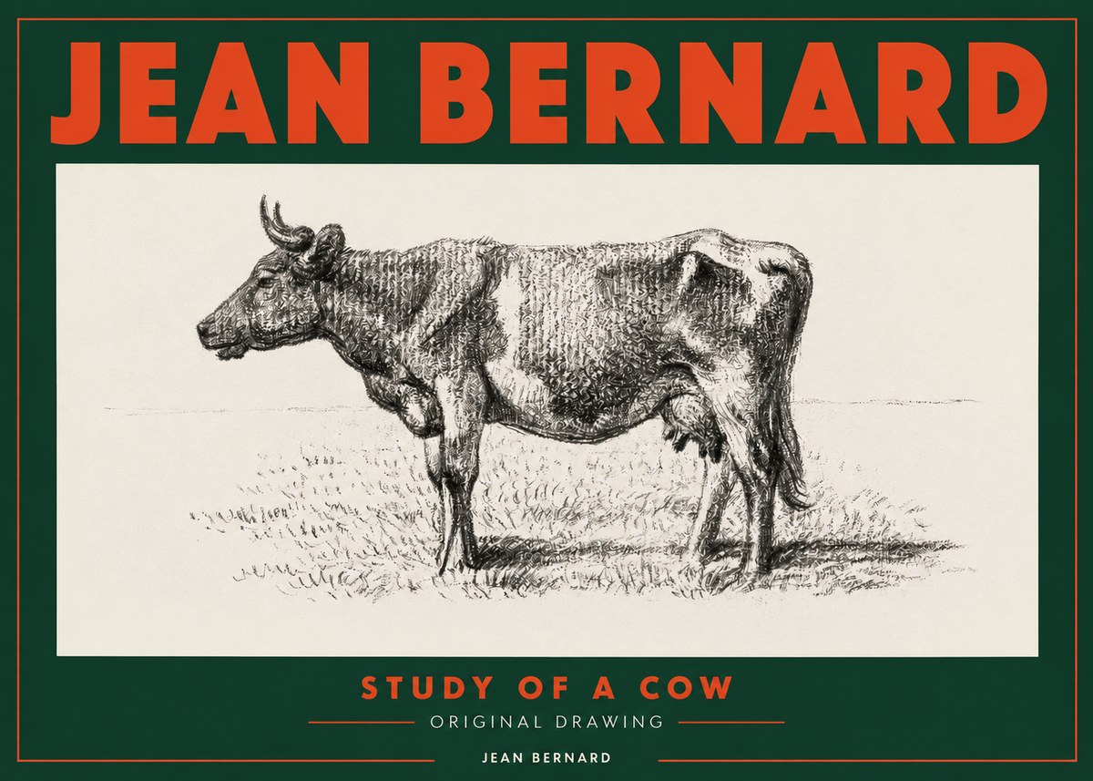 Jean Bernard Cow I No4 - Poster