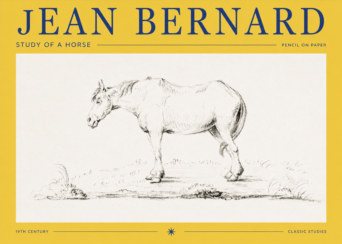 Jean Bernard Study of a Horse IX No2 - Poster