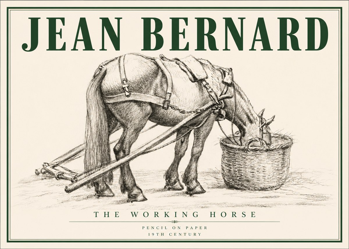 Jean Bernard The Working Horse No3 - Poster