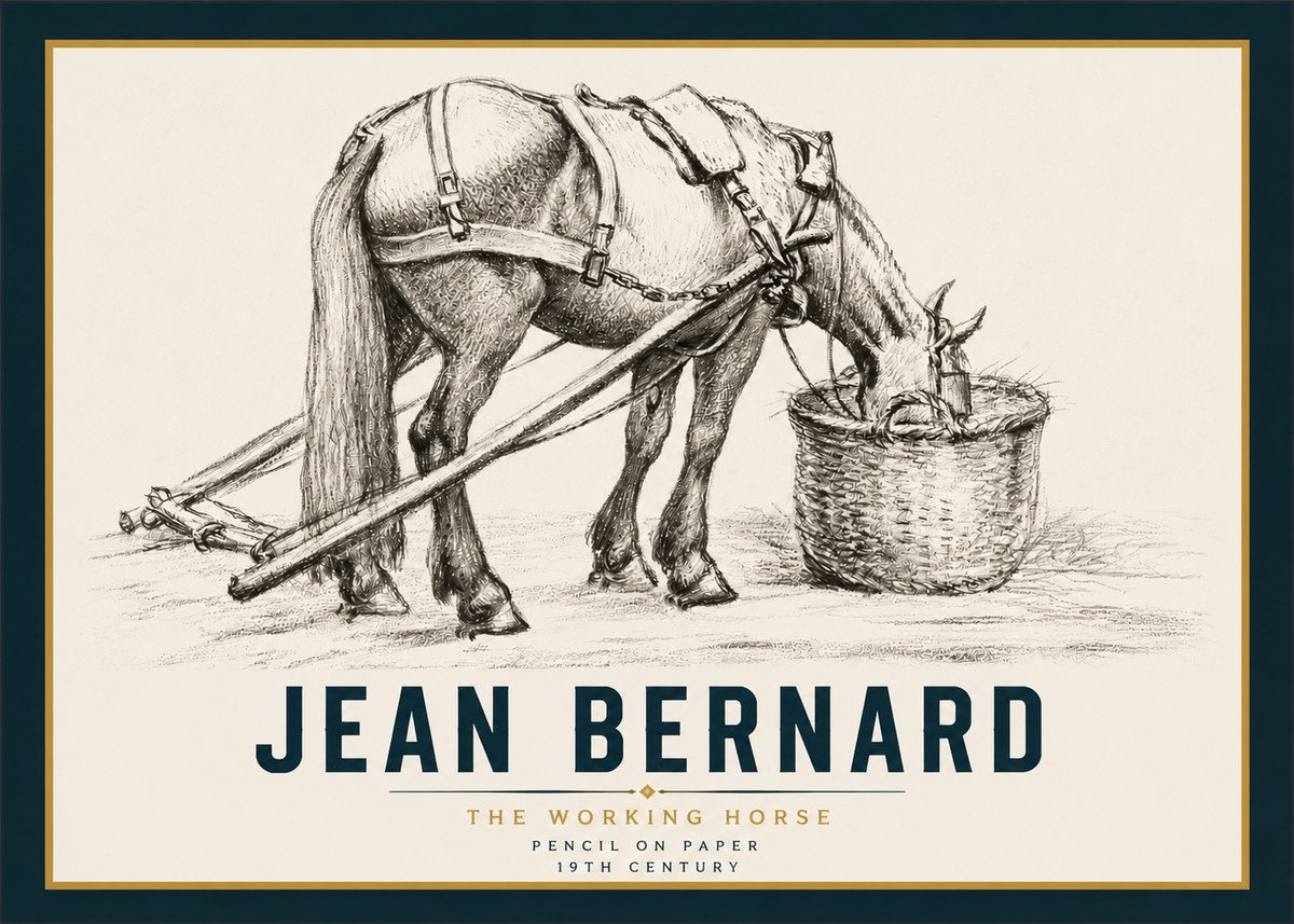 Jean Bernard The Working Horse No4 - Poster