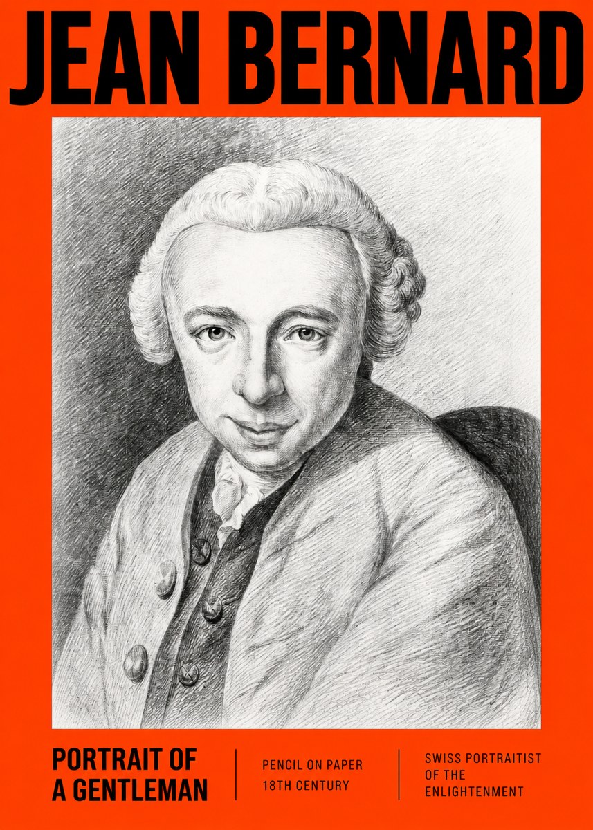 Jean Bernard Portrait of a Gentleman I No2 - Poster