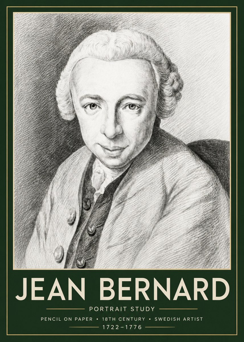 Jean Bernard Portrait of a Gentleman I No6 - Poster