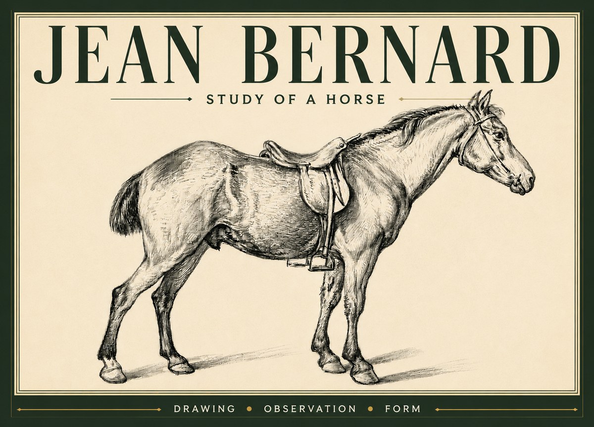 Jean Bernard Study of a Horse X No6 - Poster