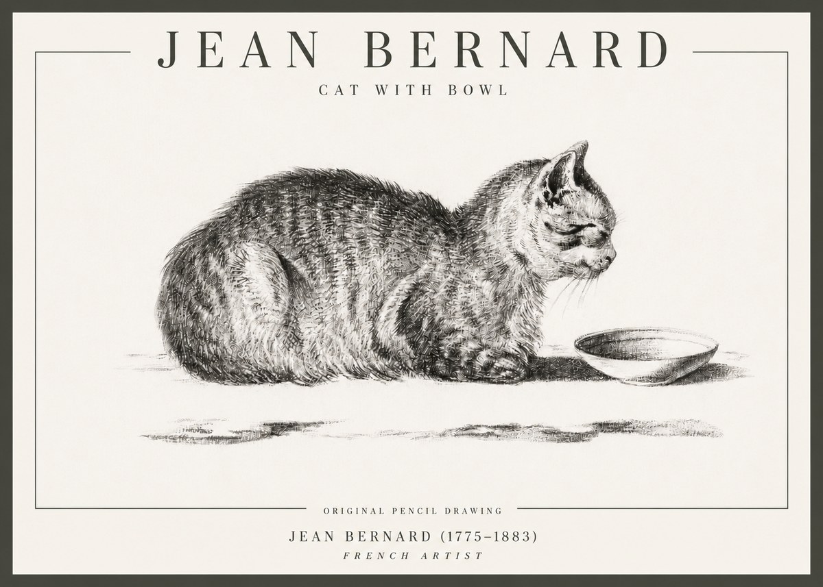 Jean Bernard The Cat No5 - Poster