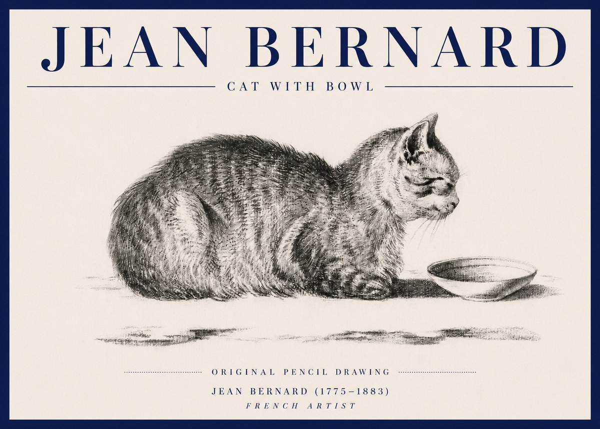 Jean Bernard The Cat No6 - Poster