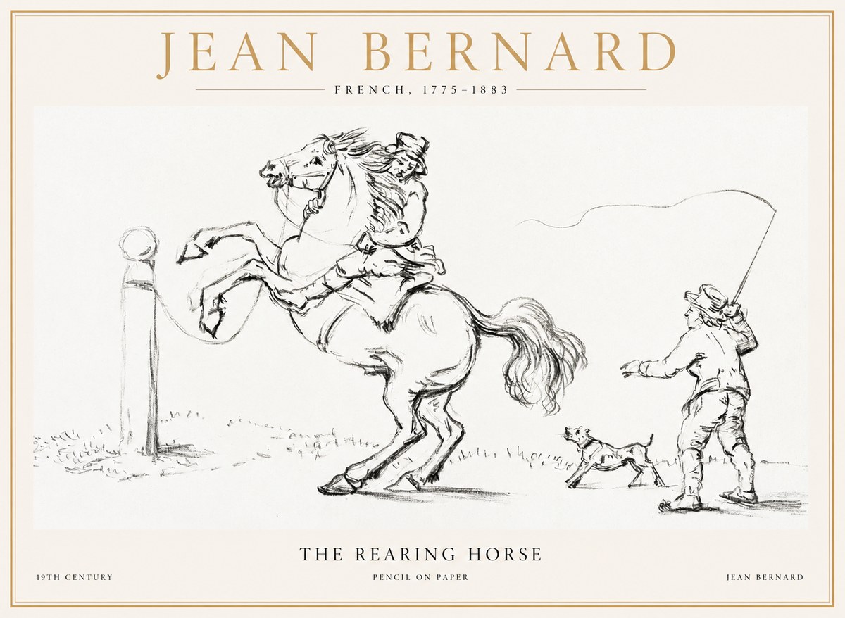 Jean Bernard The Rearing Horse I No1 - Poster