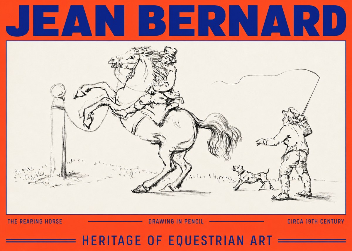 Jean Bernard The Rearing Horse I No3 - Poster