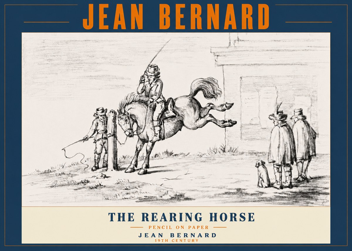 Jean Bernard The Rearing Horse II No4 - Poster