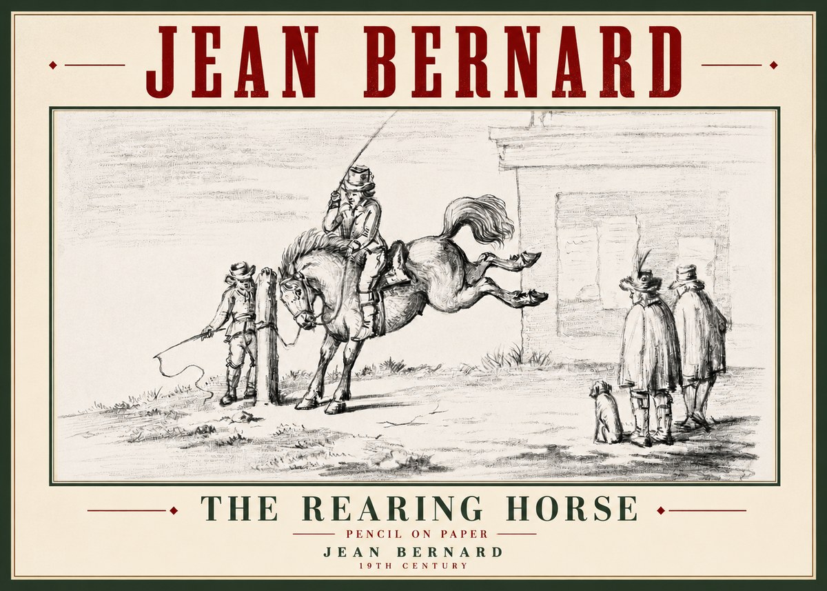 Jean Bernard The Rearing Horse II No5 - Poster