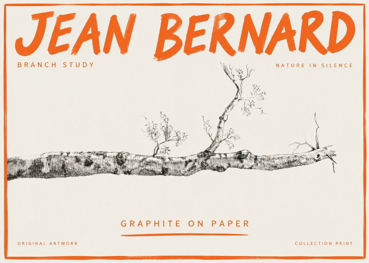 Jean Bernard Tree Branch Study No5 - Poster