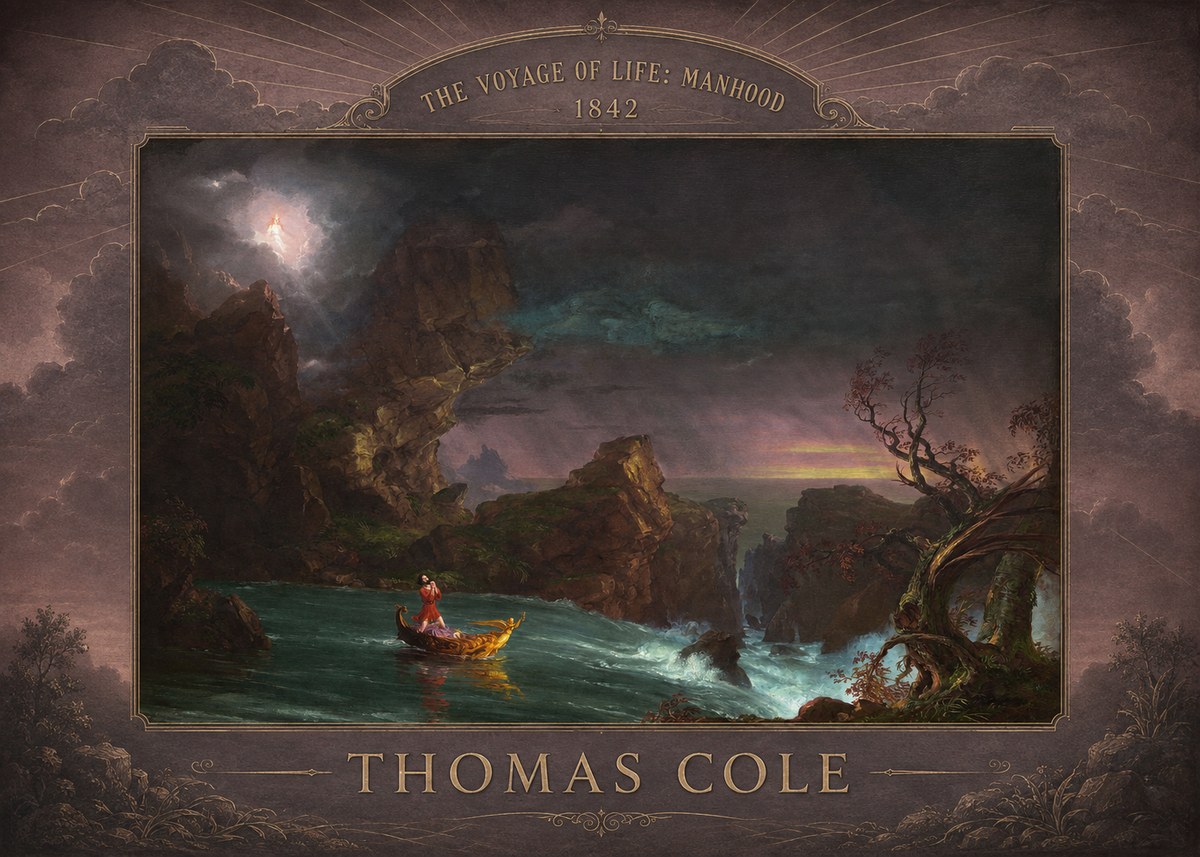 Thomas Cole The Voyage of Life: Manhood II No4 - Poster