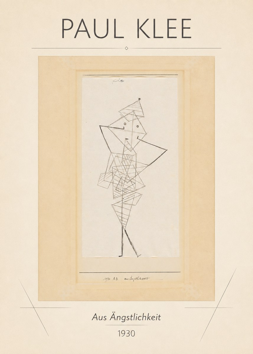 Paul Klee Aus Ängstlichkeit No1 - Poster