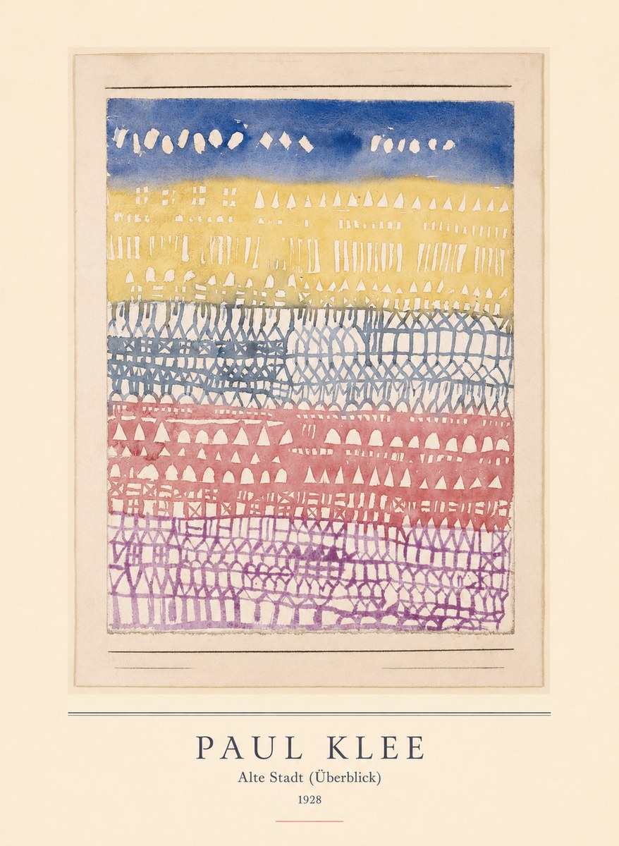 Paul Klee Alte Stadt (Überblick) No3 - Poster