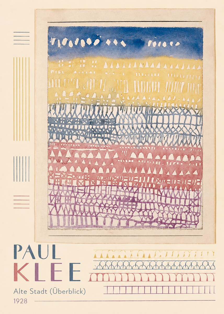 Paul Klee Alte Stadt (Überblick) No5 - Poster