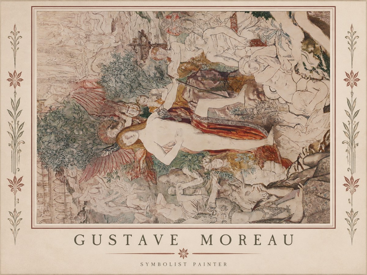 Gustave Moreau Adam and Eve No1 - Poster