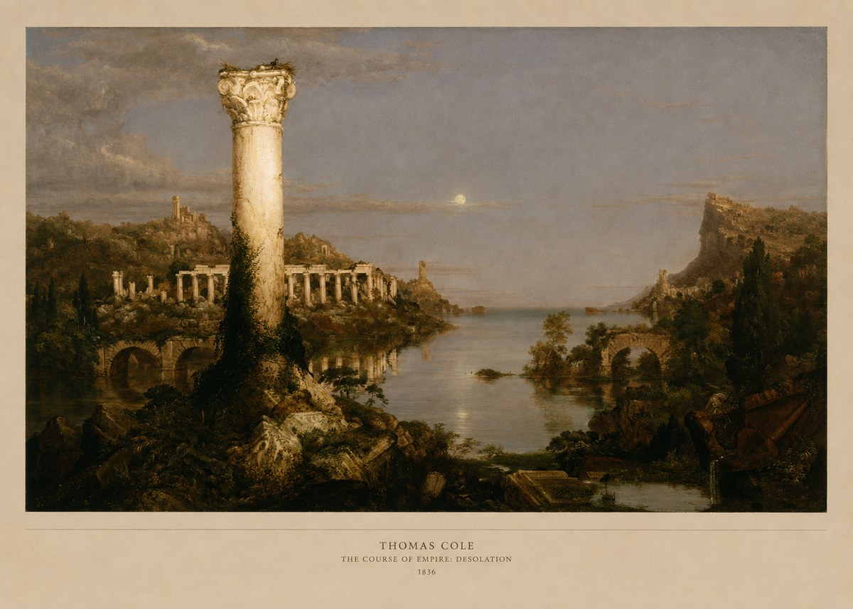 Thomas Cole The Course of Empire: Desolation No5 - Poster