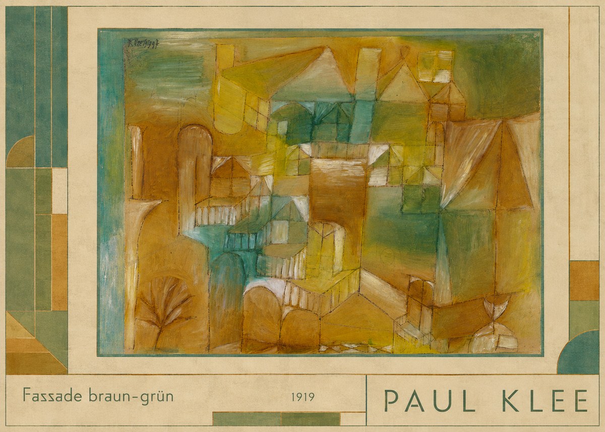 Paul Klee Fassade Braun-grün No1 - Poster