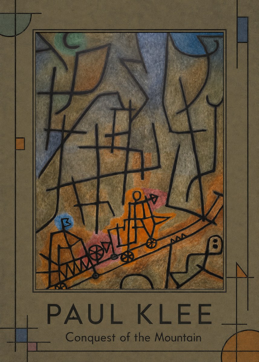 Paul Klee Conquest of the Mountain I No1 - Poster