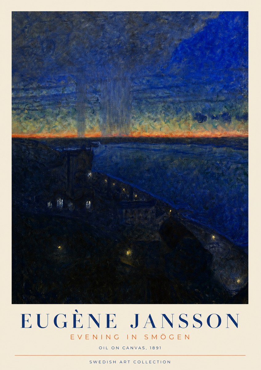 Eugène Jansson Evening in Smögen No3 - Poster