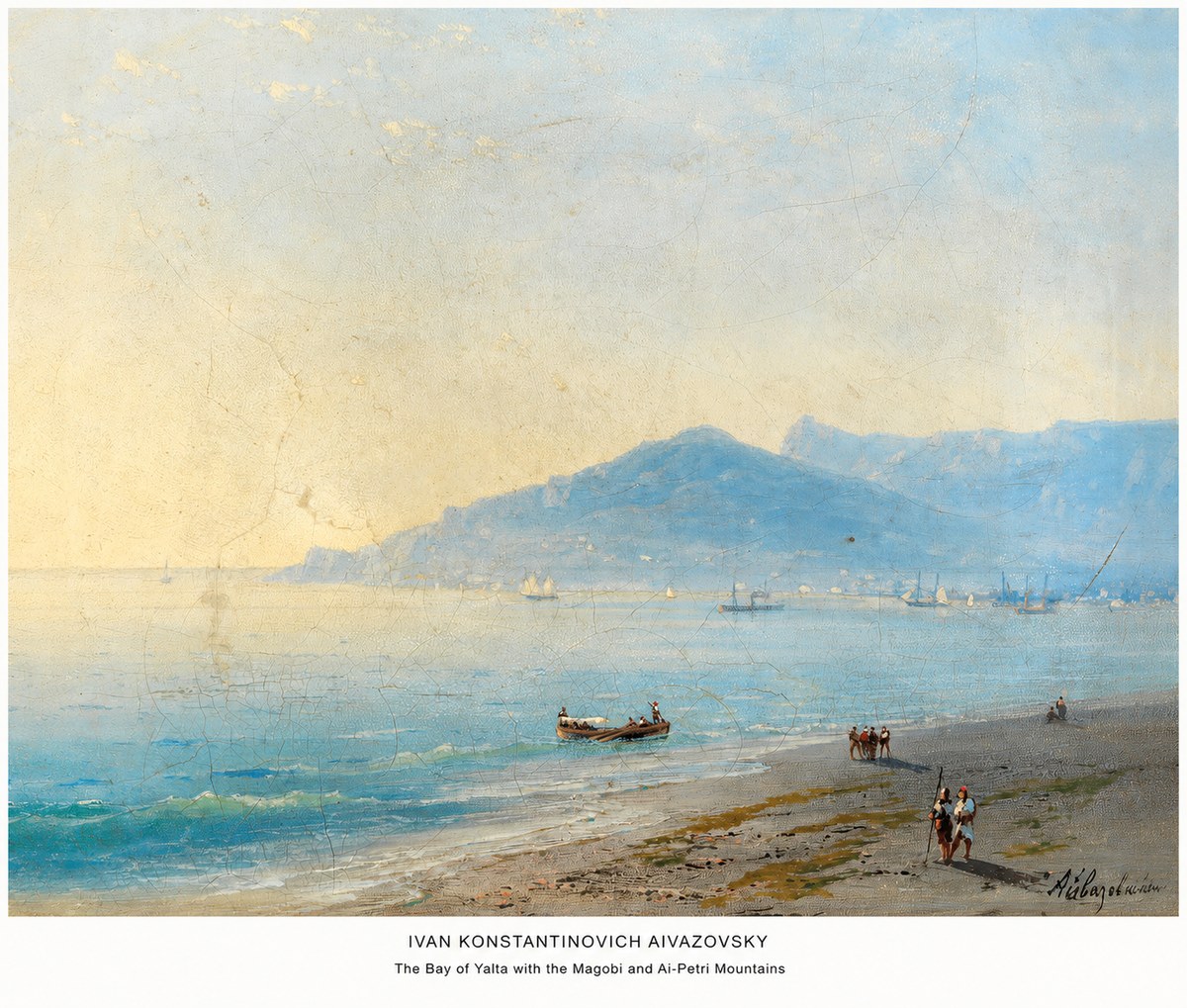 Ivan Konstantinovich Aivazovsky The Bay of Yalta with the Magobi and Ai-petri Mountains No5 - Poster
