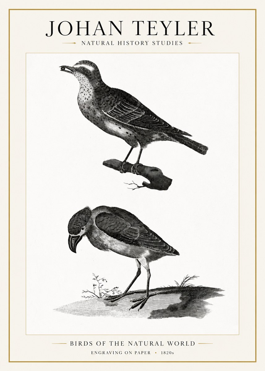 Johan Teyler Birds of the Natural World No1 - Poster