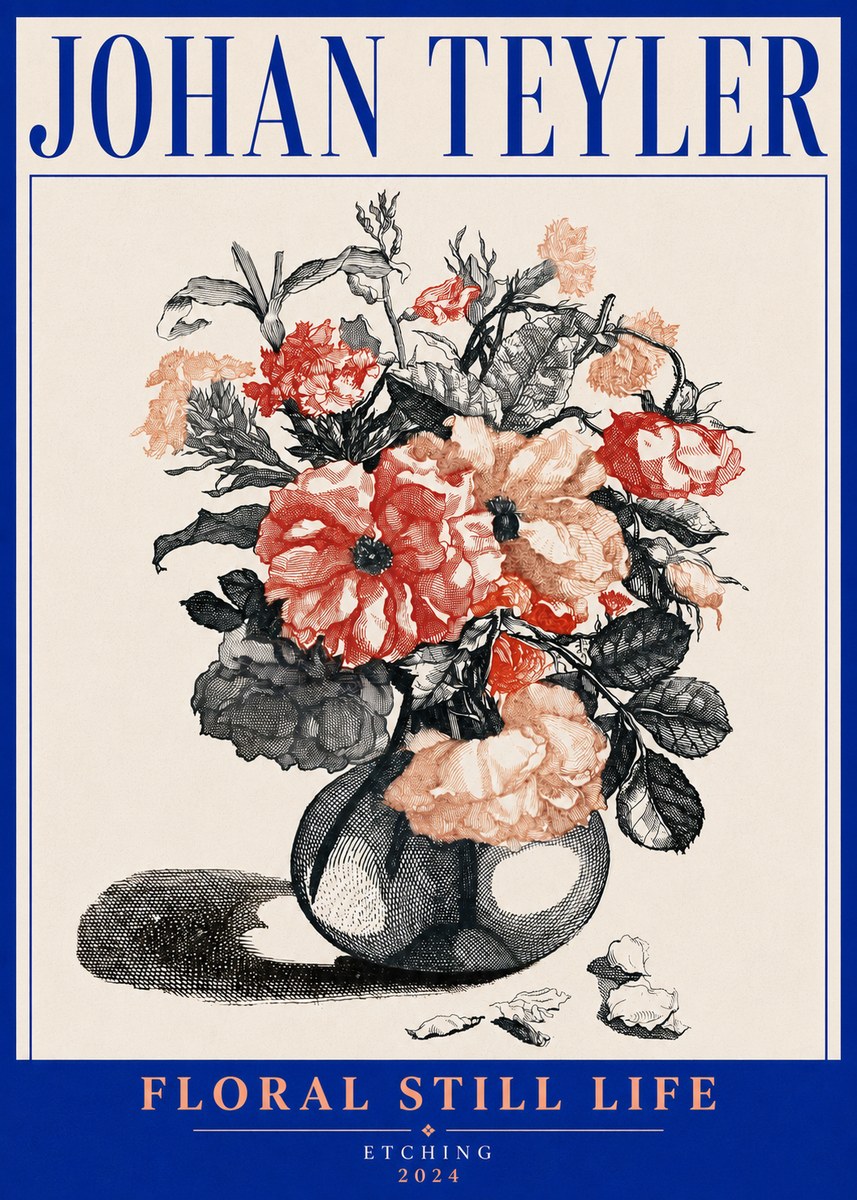Johan Teyler Floral Still Life I No5 - Poster