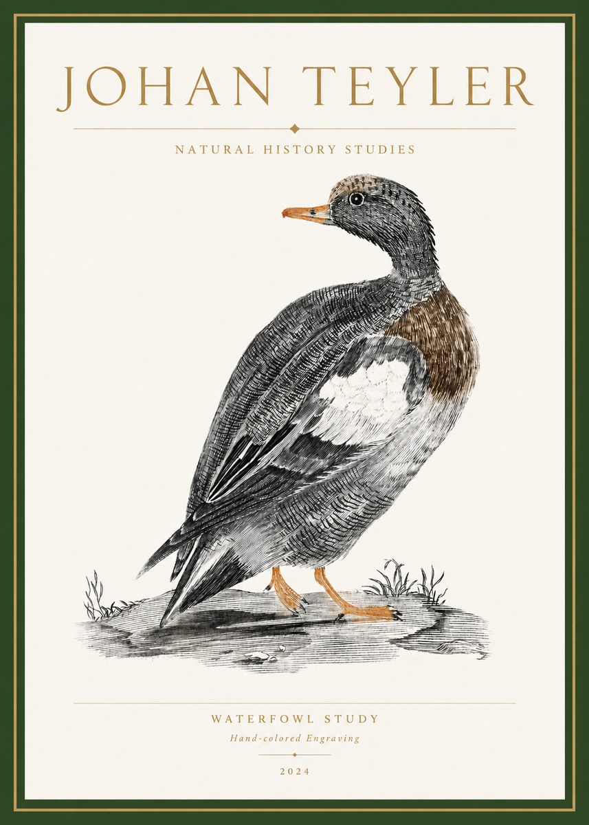 Johan Teyler Waterfowl Study No3 - Poster