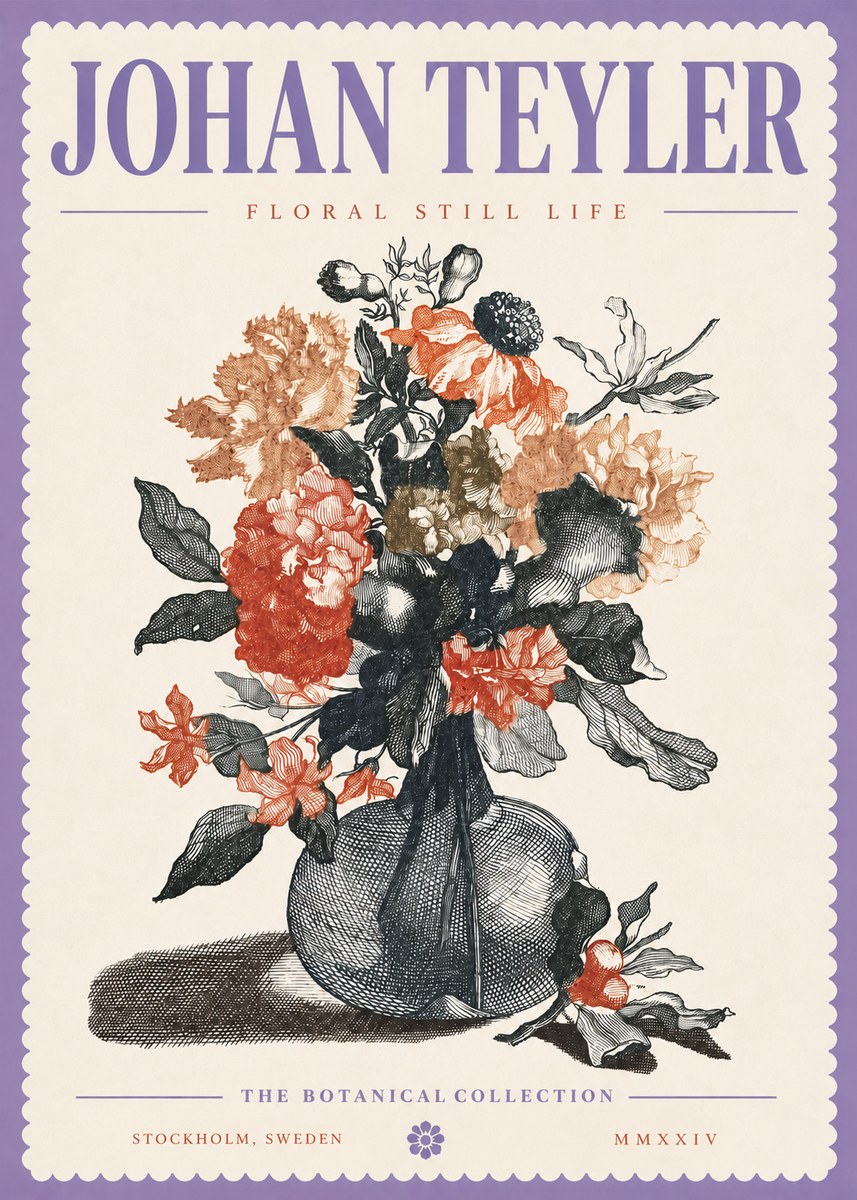 Johan Teyler Floral Still Life II No4 - Poster