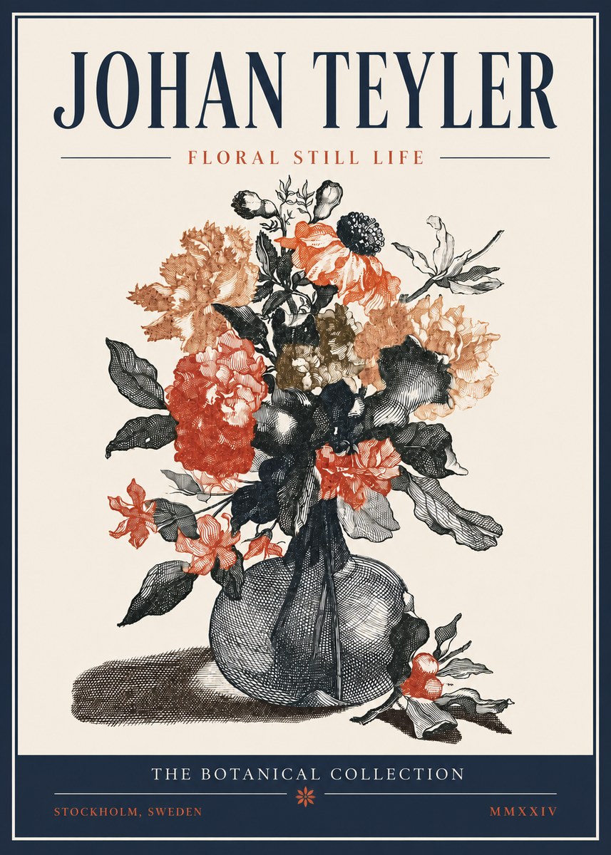 Johan Teyler Floral Still Life II No5 - Poster