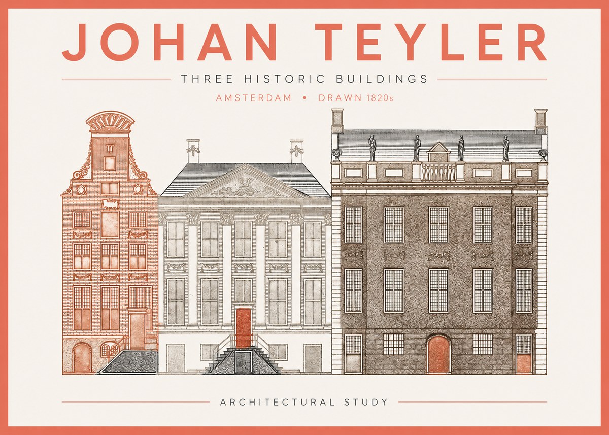 Johan Teyler Three Historic Buildings No2 - Poster