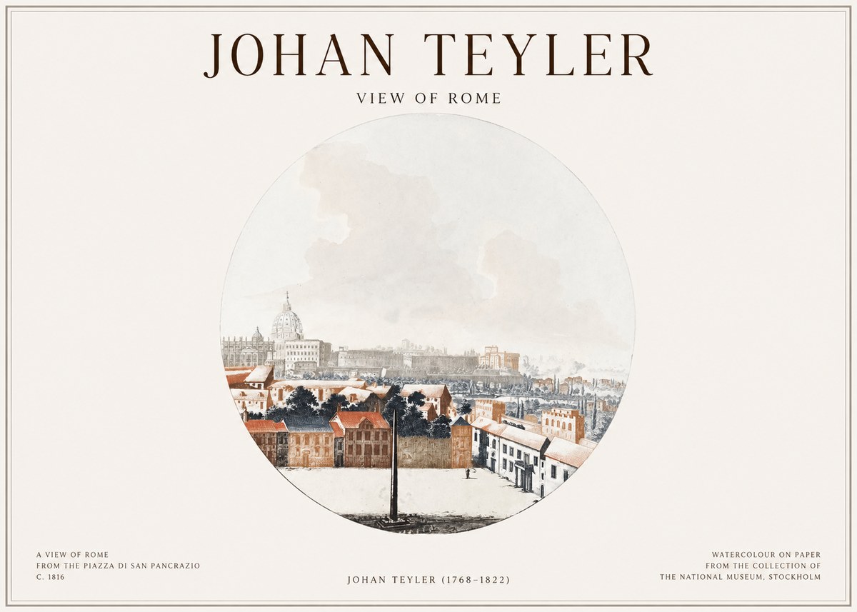 Johan Teyler View of Rome No1 - Poster