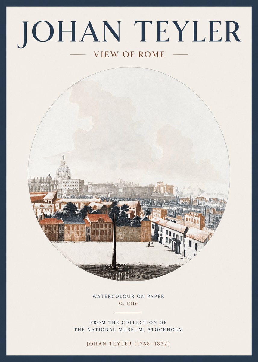 Johan Teyler View of Rome No3 - Poster