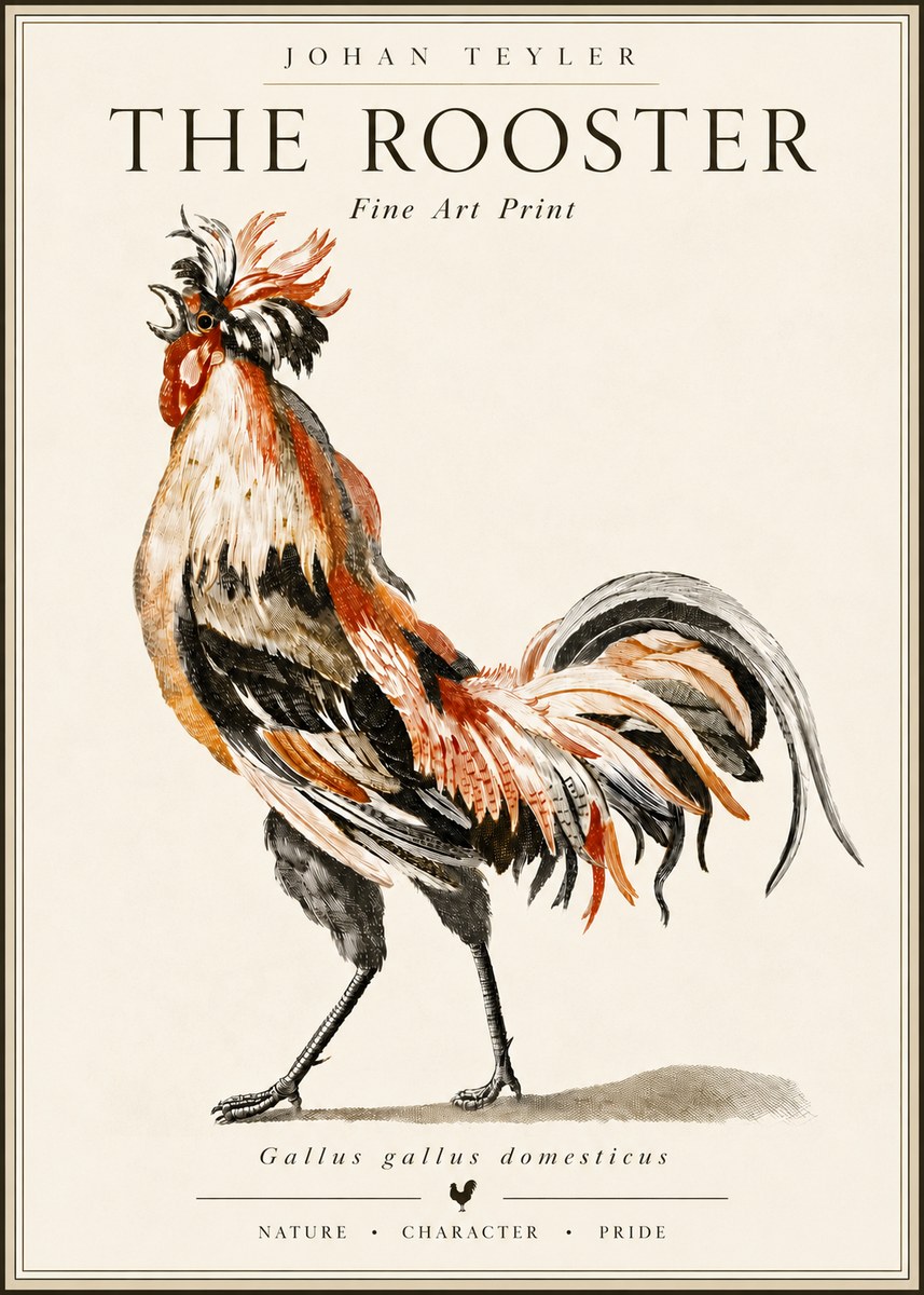 Johan Teyler The Rooster No6 - Poster