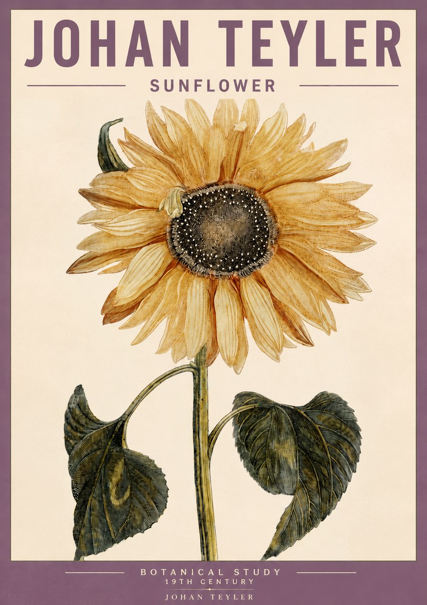 Johan Teyler Sunflower No5 - Poster