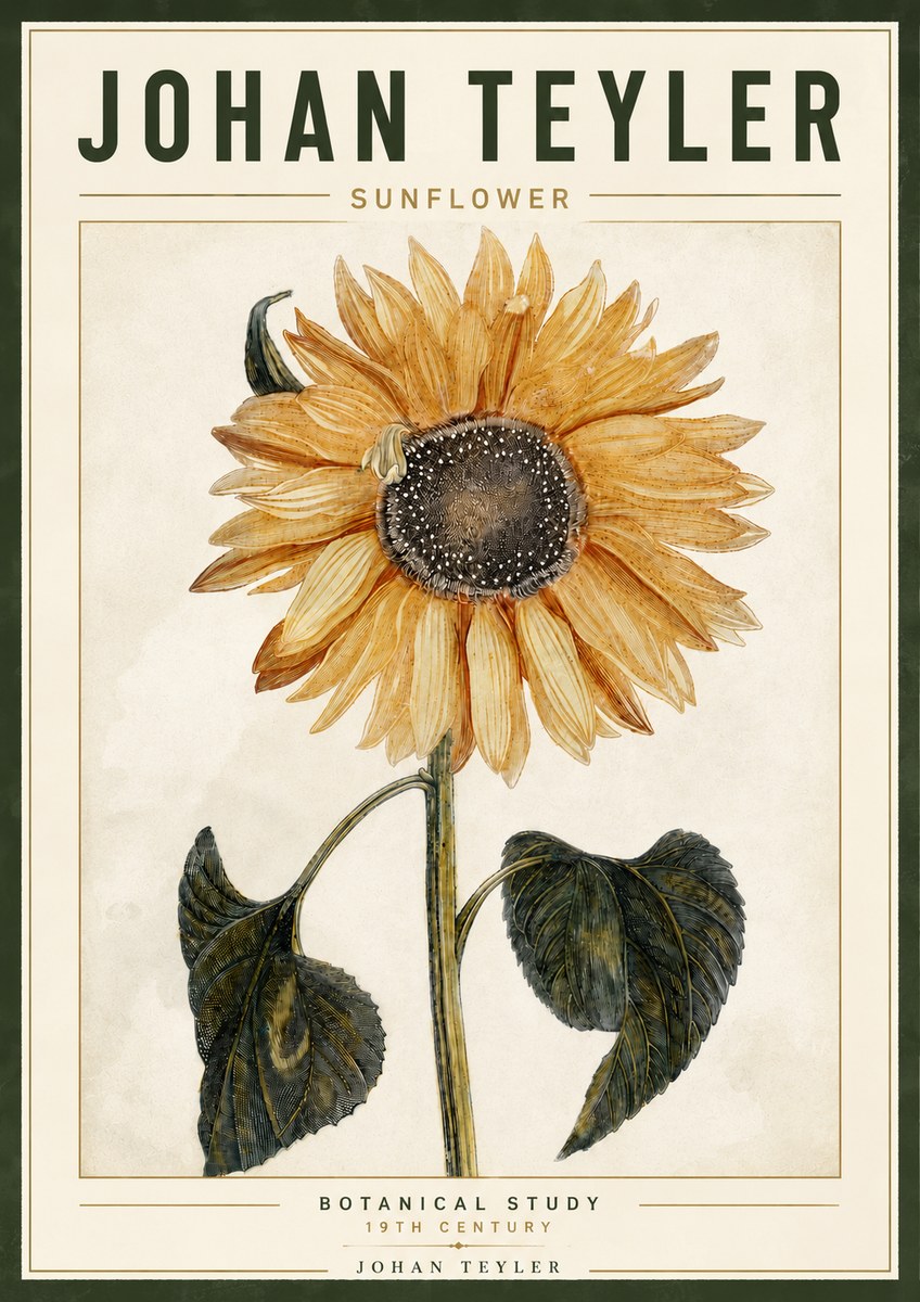 Johan Teyler Sunflower No6 - Poster
