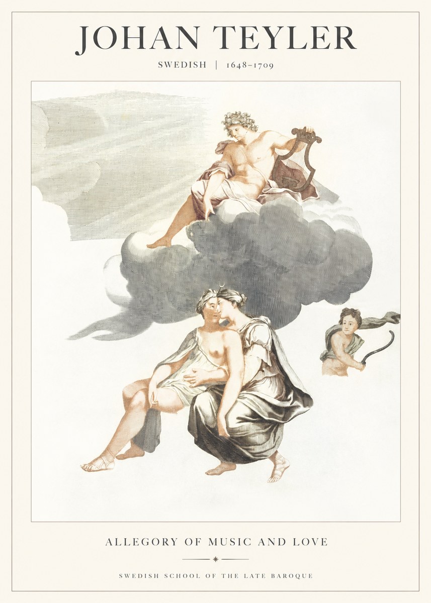 Johan Teyler Allegory of Music and Love No1 - Poster