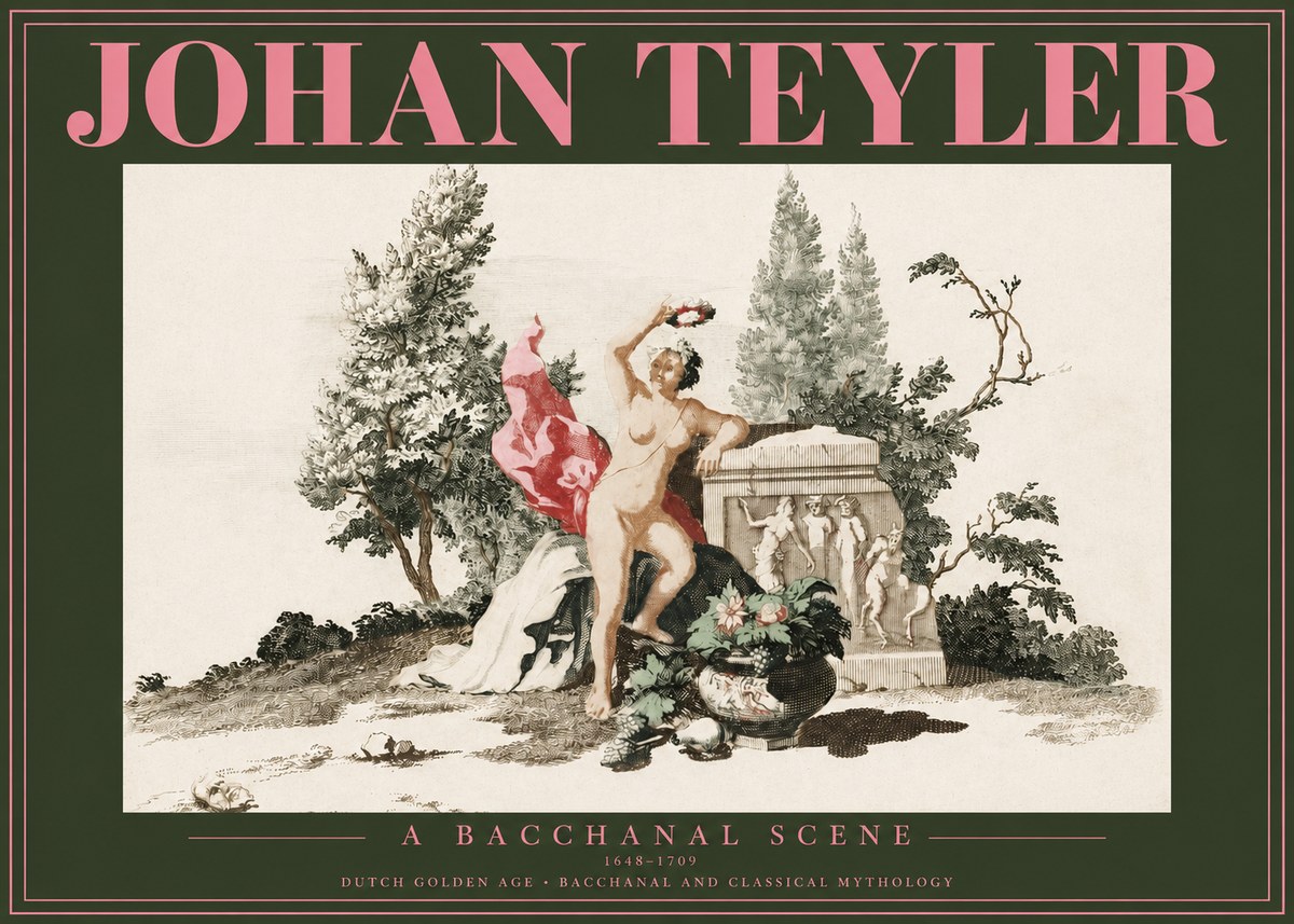Johan Teyler A Bacchanal Scene No2 - Poster