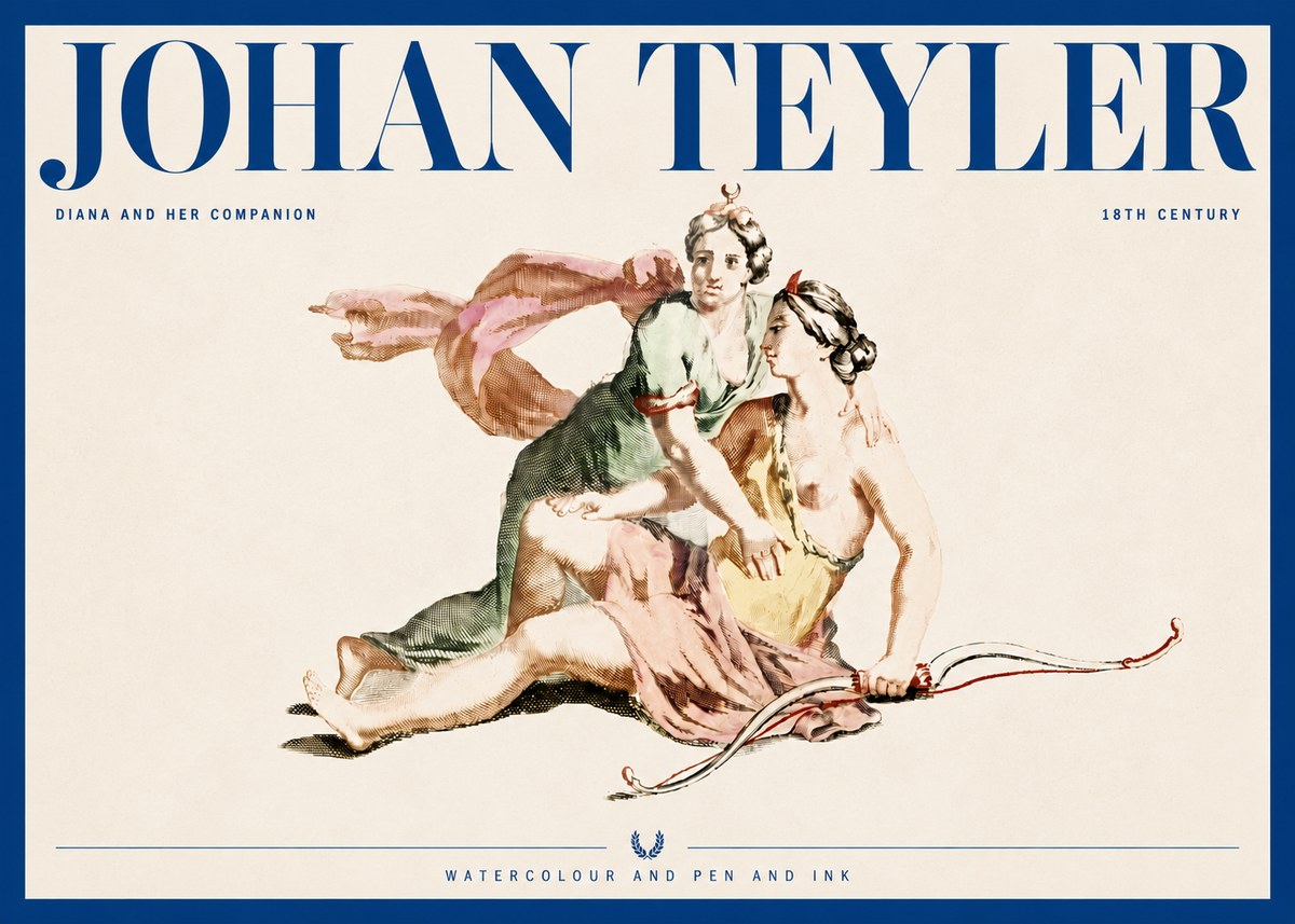 Johan Teyler Diana and Her Companion No4 - Poster