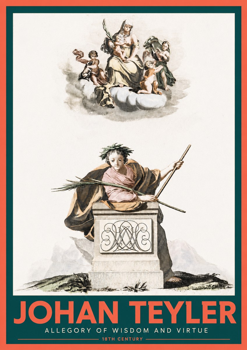 Johan Teyler Allegory of Wisdom and Virtue No2 - Poster