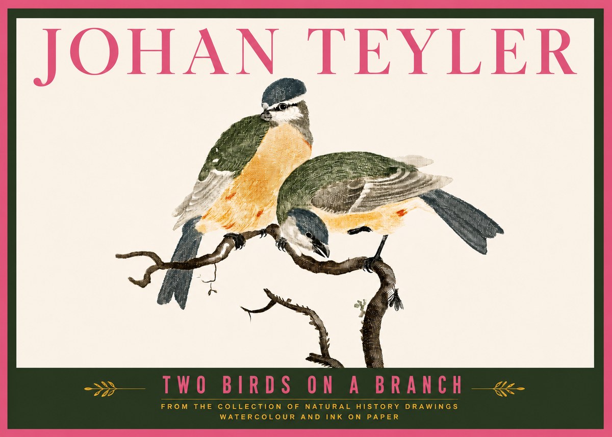 Johan Teyler Two Birds on a Branch No6 - Poster