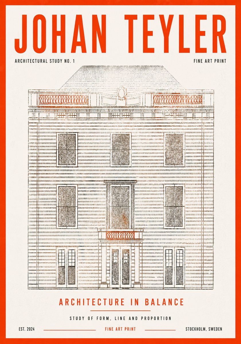 Johan Teyler Architectural Study No. 1 II No6 - Poster