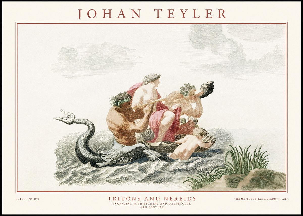 Johan Teyler Tritons and Nereids No1 - Poster