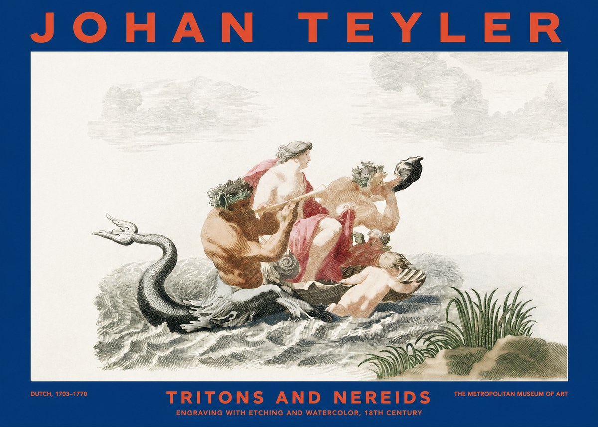 Johan Teyler Tritons and Nereids No2 - Poster