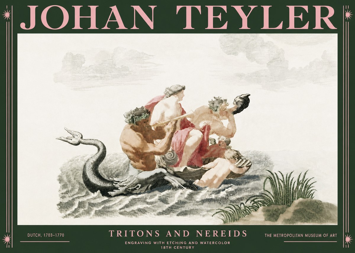 Johan Teyler Tritons and Nereids No3 - Poster