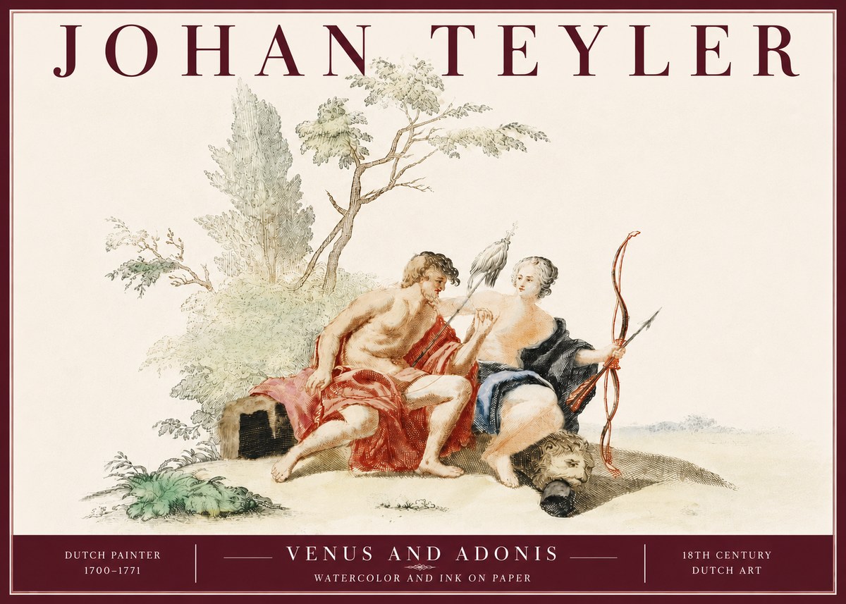 Johan Teyler Venus and Adonis No5 - Poster