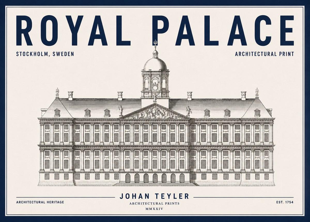 Johan Teyler Royal Palace No4 - Poster