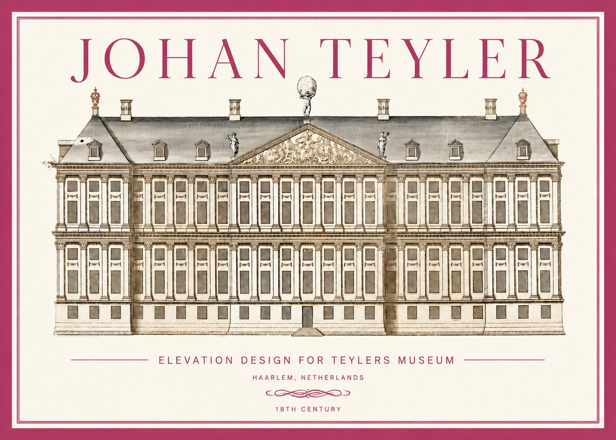Johan Teyler Elevation Design for Teylers Museum, Haarlem No3 - Poster