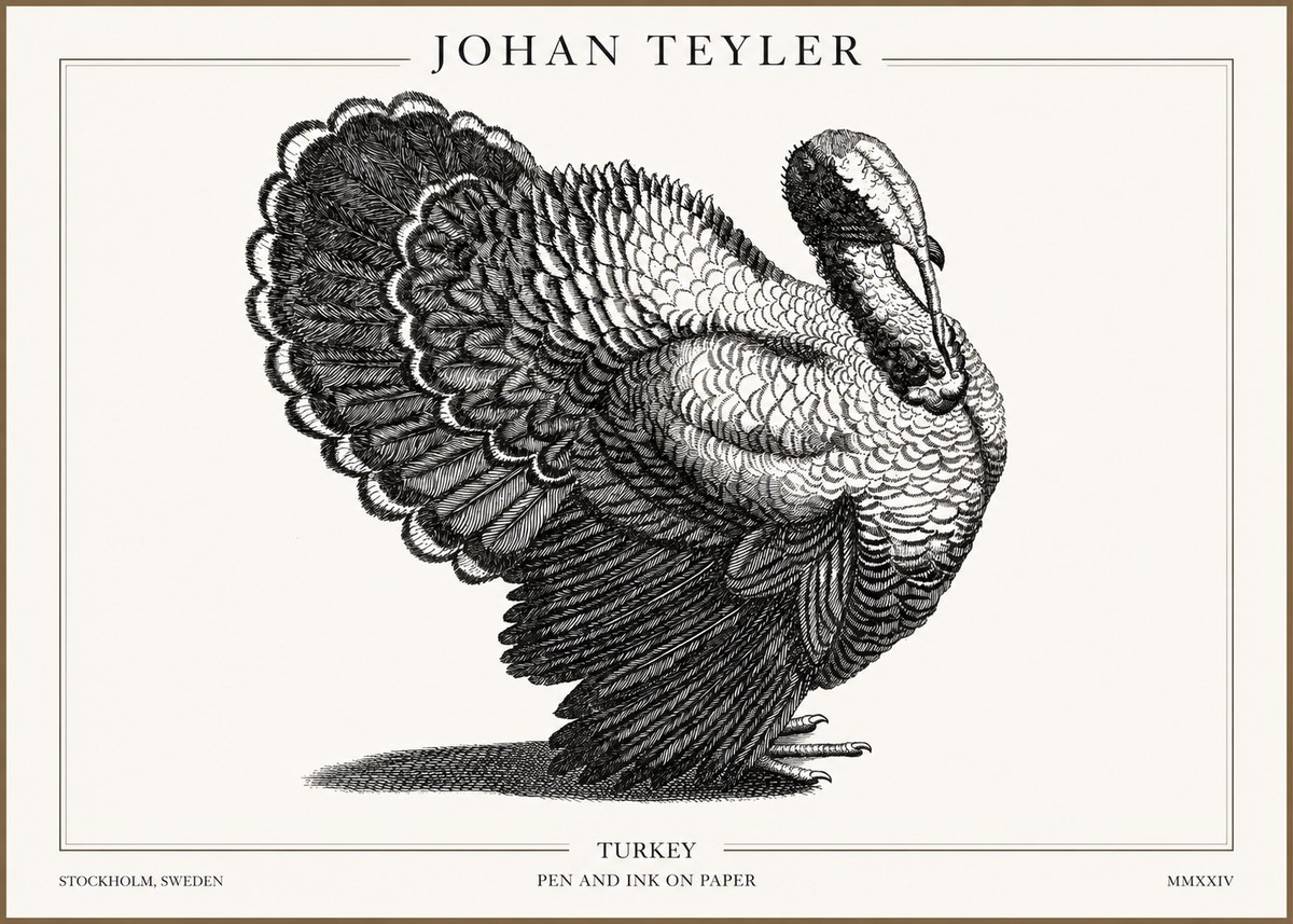 Johan Teyler Turkey No2 - Poster