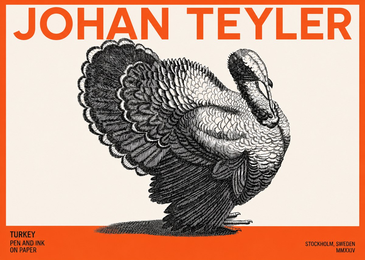 Johan Teyler Turkey No3 - Poster